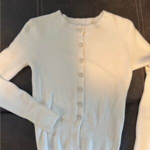 Zara Cream Button-Up Women's Cardigan